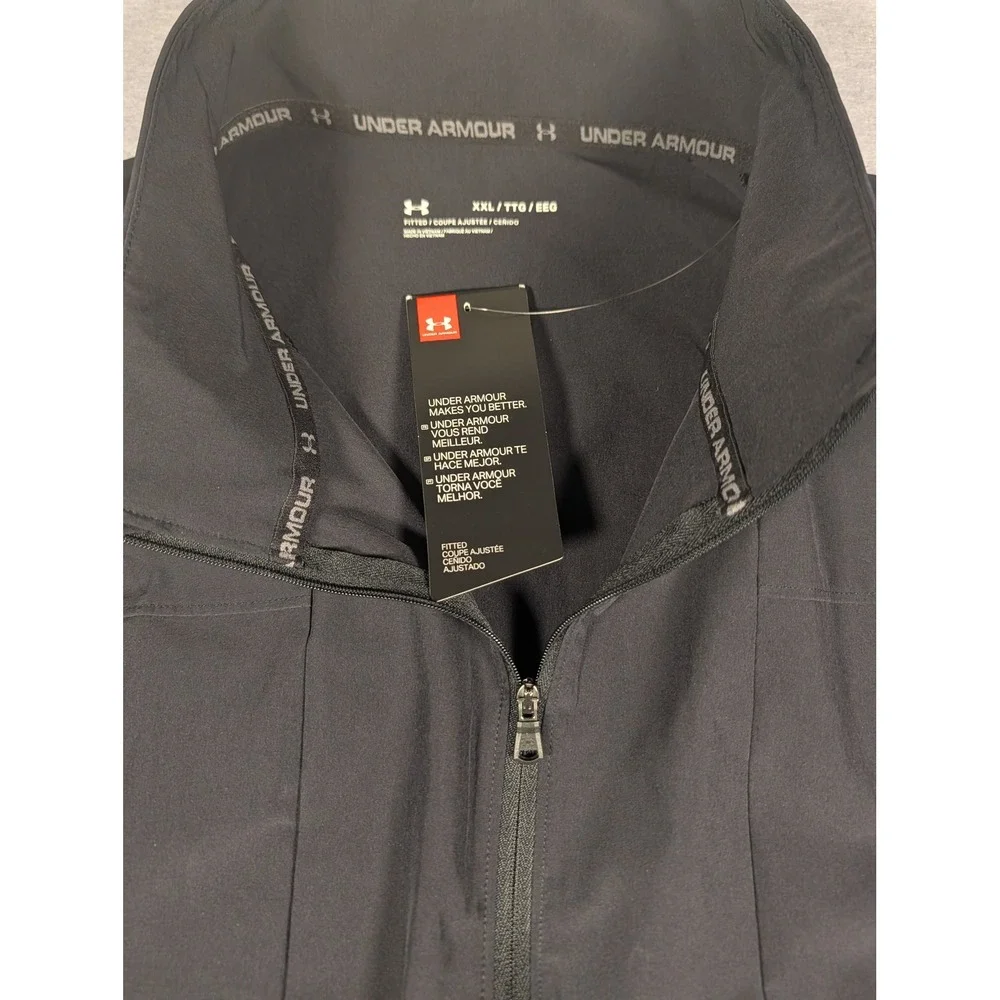Under Armour Vanish Hybrid Vest Mens XXL Black Full Zip Athletic NWT